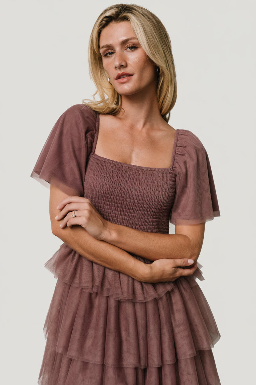 Cherise Tulle Tiered Dress | Baltic Born Dusty Lavender