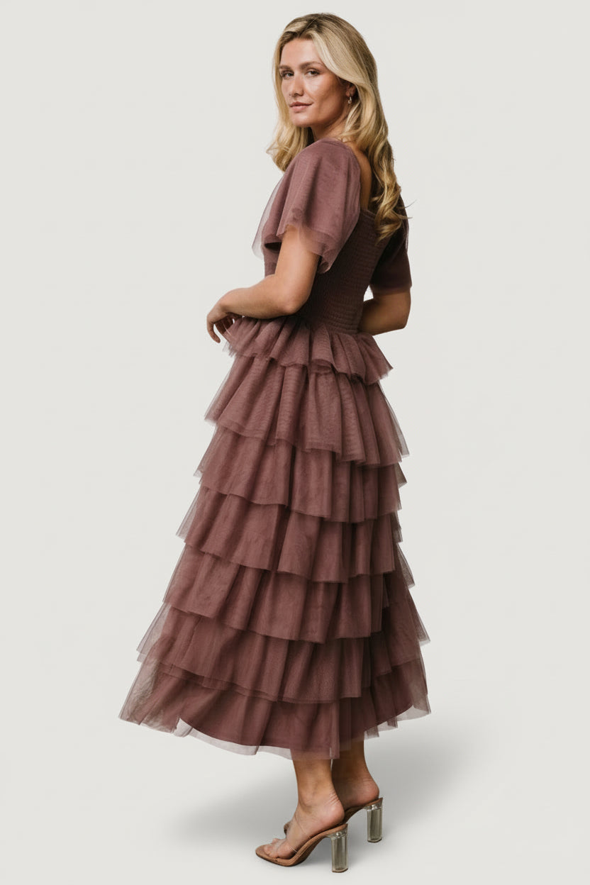 Cherise Tulle Tiered Dress | Baltic Born Dusty Lavender