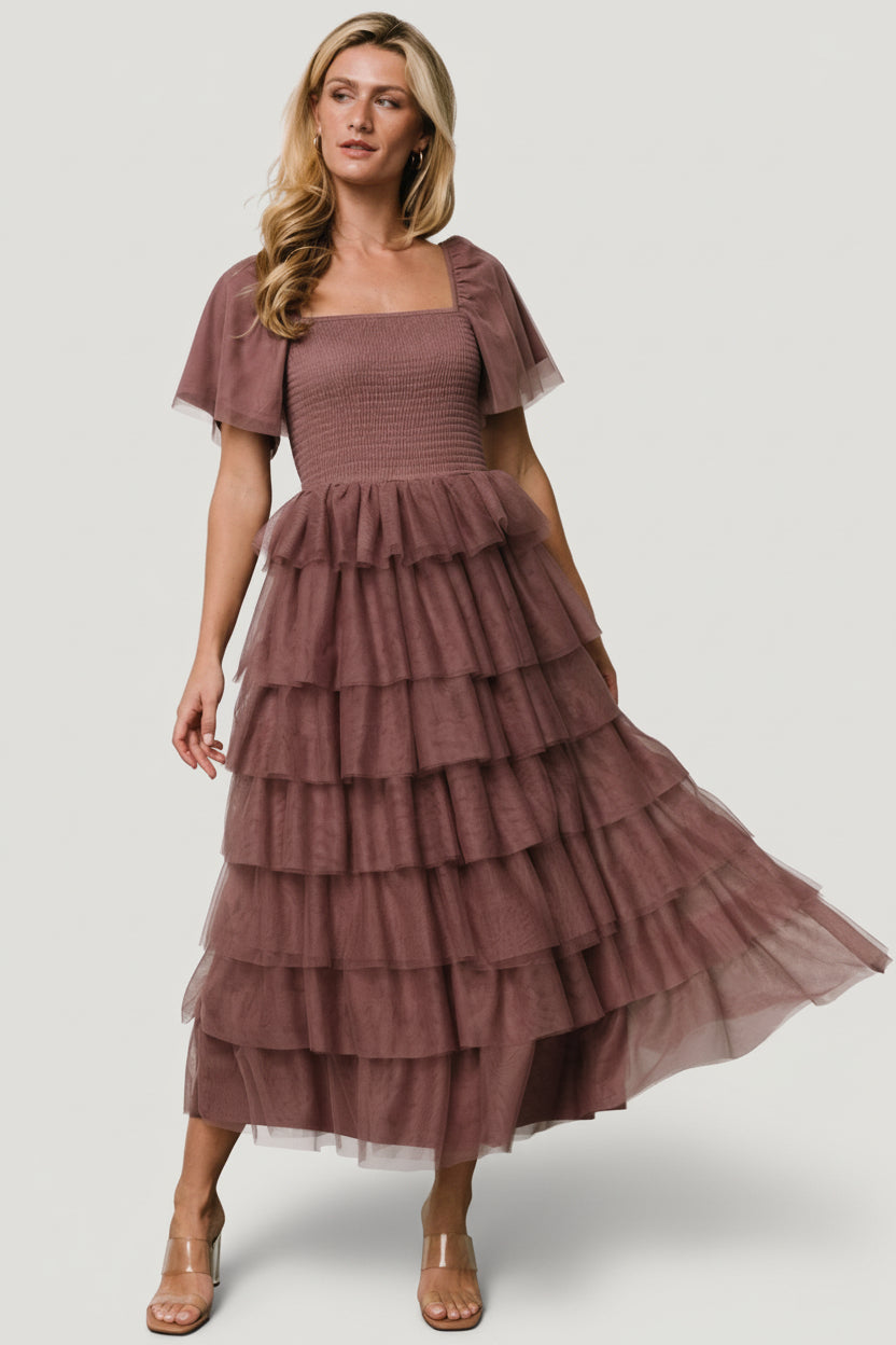 Cherise Tulle Tiered Dress | Baltic Born Dusty Lavender