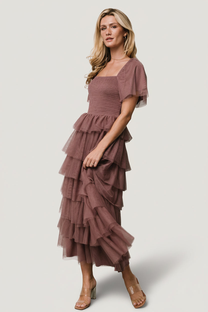 Cherise Tulle Tiered Dress | Baltic Born Dusty Lavender
