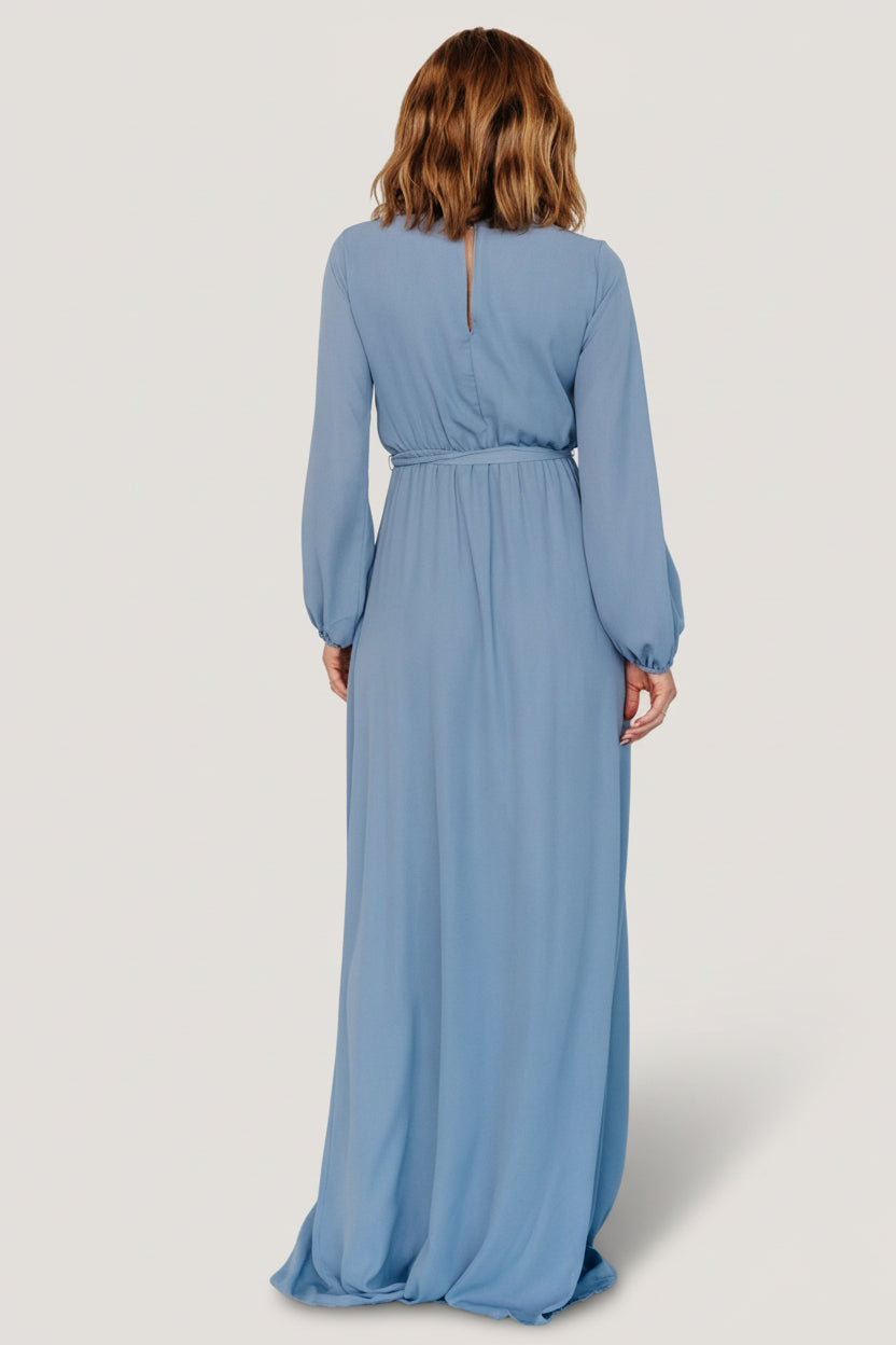 Breanne Faux Wrap Maxi Dress | Baltic Born Slate Blue