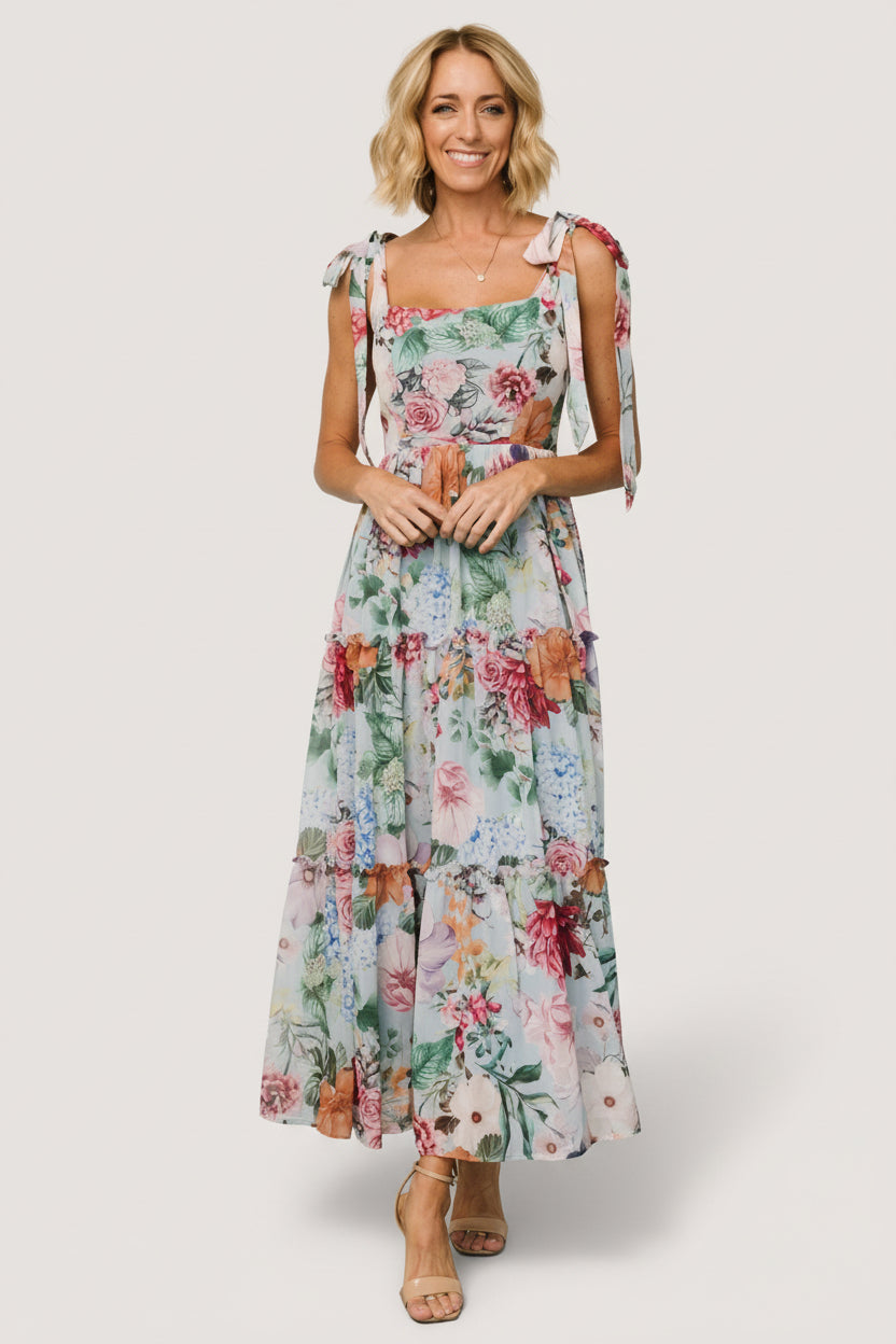 Anita Maxi Dress | Baltic Born Light Blue Multi Floral
