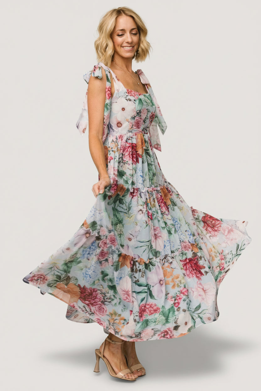 Anita Maxi Dress | Baltic Born Light Blue Multi Floral