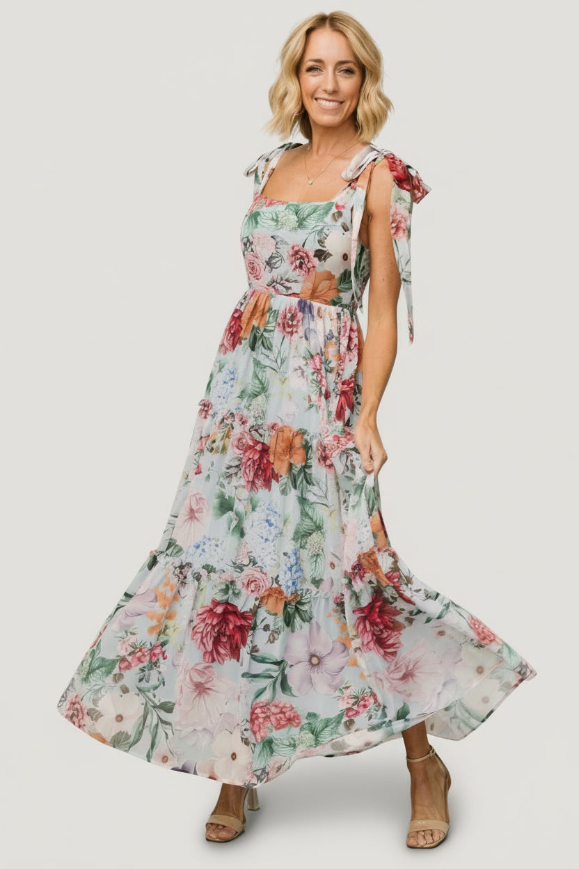 Anita Maxi Dress | Baltic Born Light Blue Multi Floral