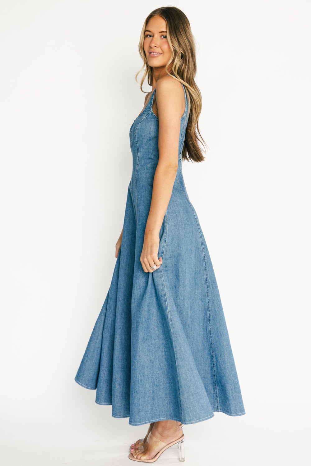 Annie Denim Maxi Dress | Baltic Born Blue