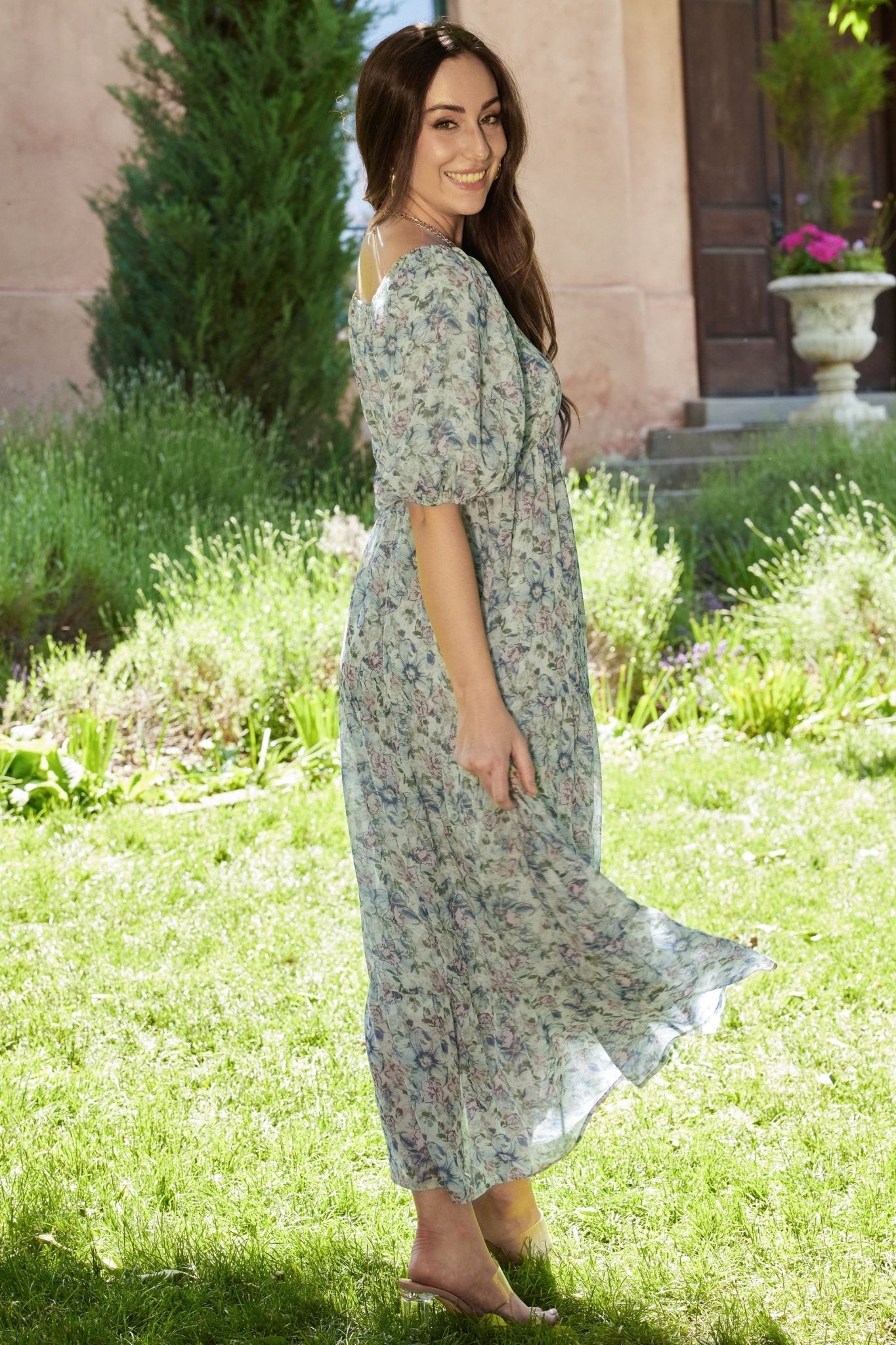 Ginny Maxi Dress | Baltic Born Light Green Floral