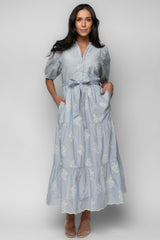 Marguerite Embroidered Dress | Baltic Born Light Blue