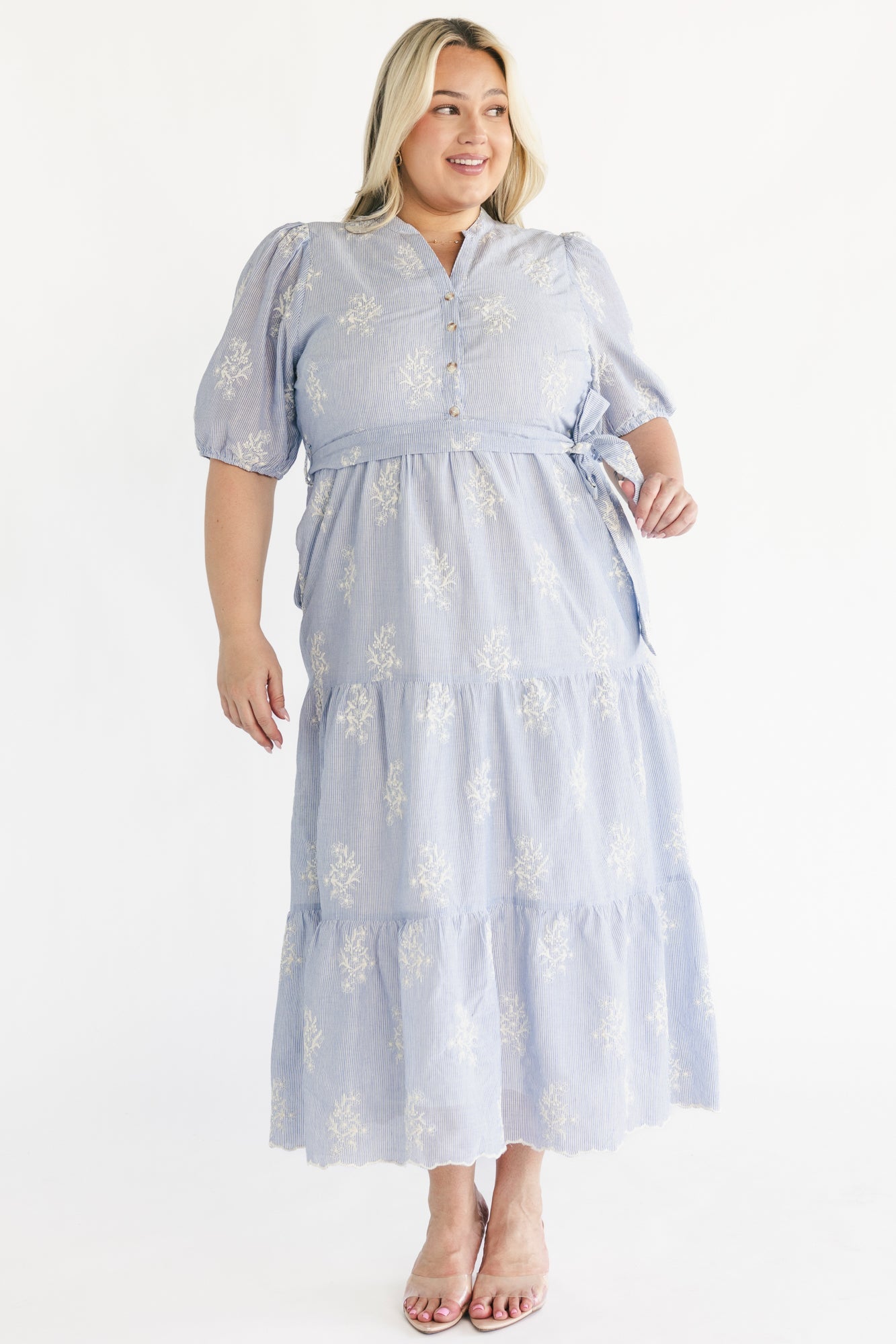 Marguerite Embroidered Dress | Baltic Born Light Blue