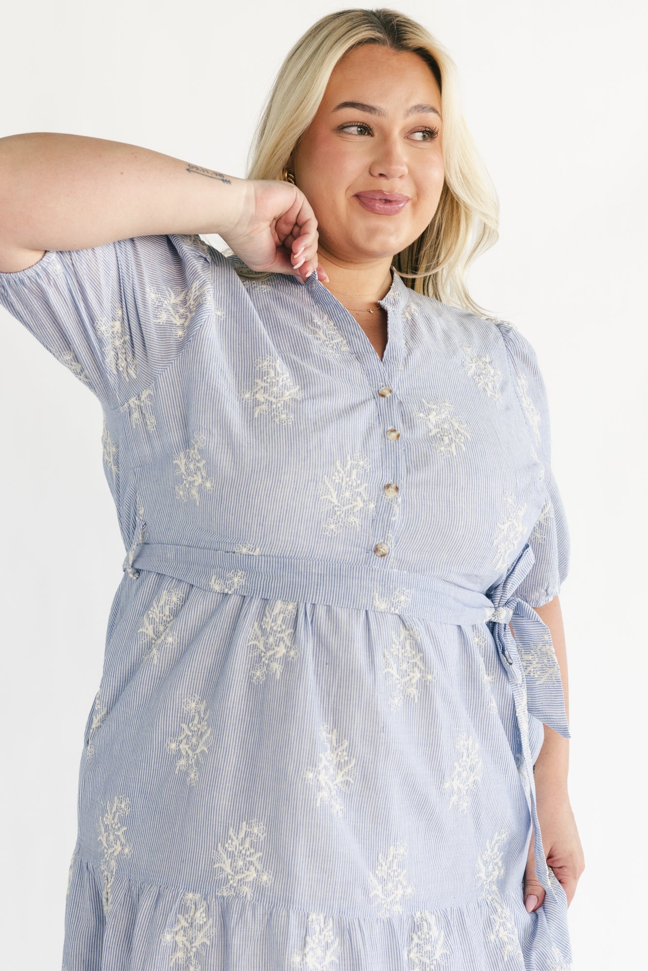 Marguerite Embroidered Dress | Baltic Born Light Blue