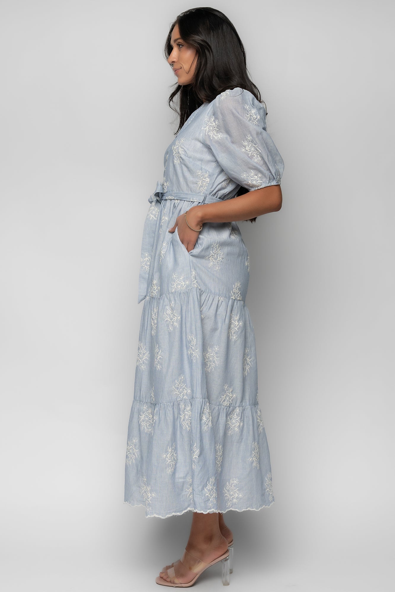 Marguerite Embroidered Dress | Baltic Born Light Blue