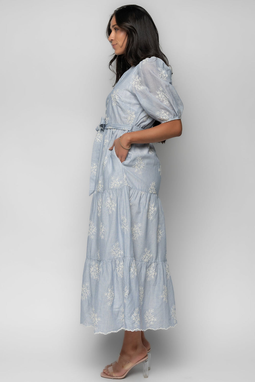 Marguerite Embroidered Dress | Baltic Born Light Blue