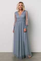 Layla Tulle Maxi Dress | Baltic Born Whisper Blue
