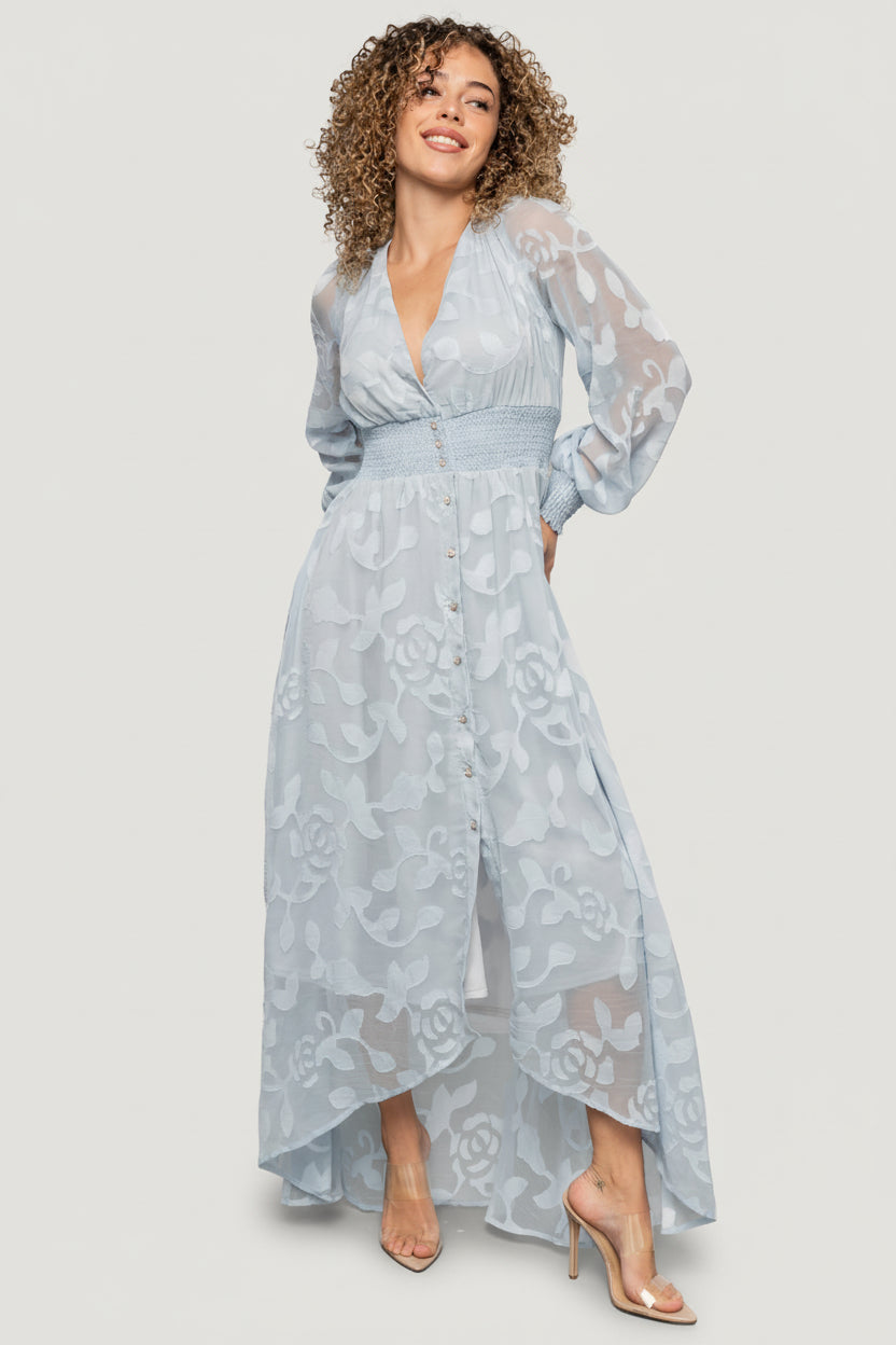 Daniella High Low Maxi Dress | Baltic Born Light Blue
