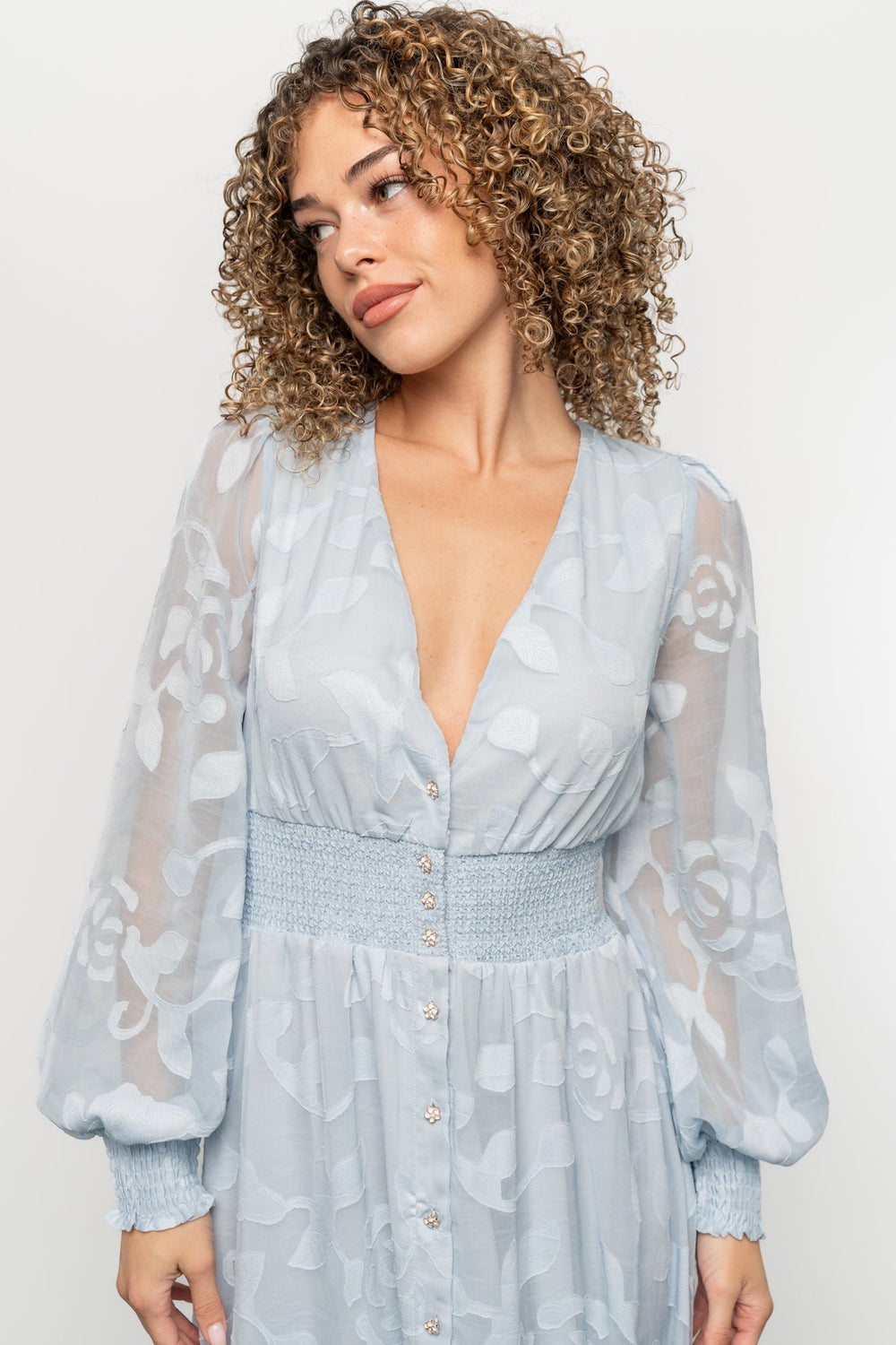 Daniella High Low Maxi Dress | Baltic Born Light Blue