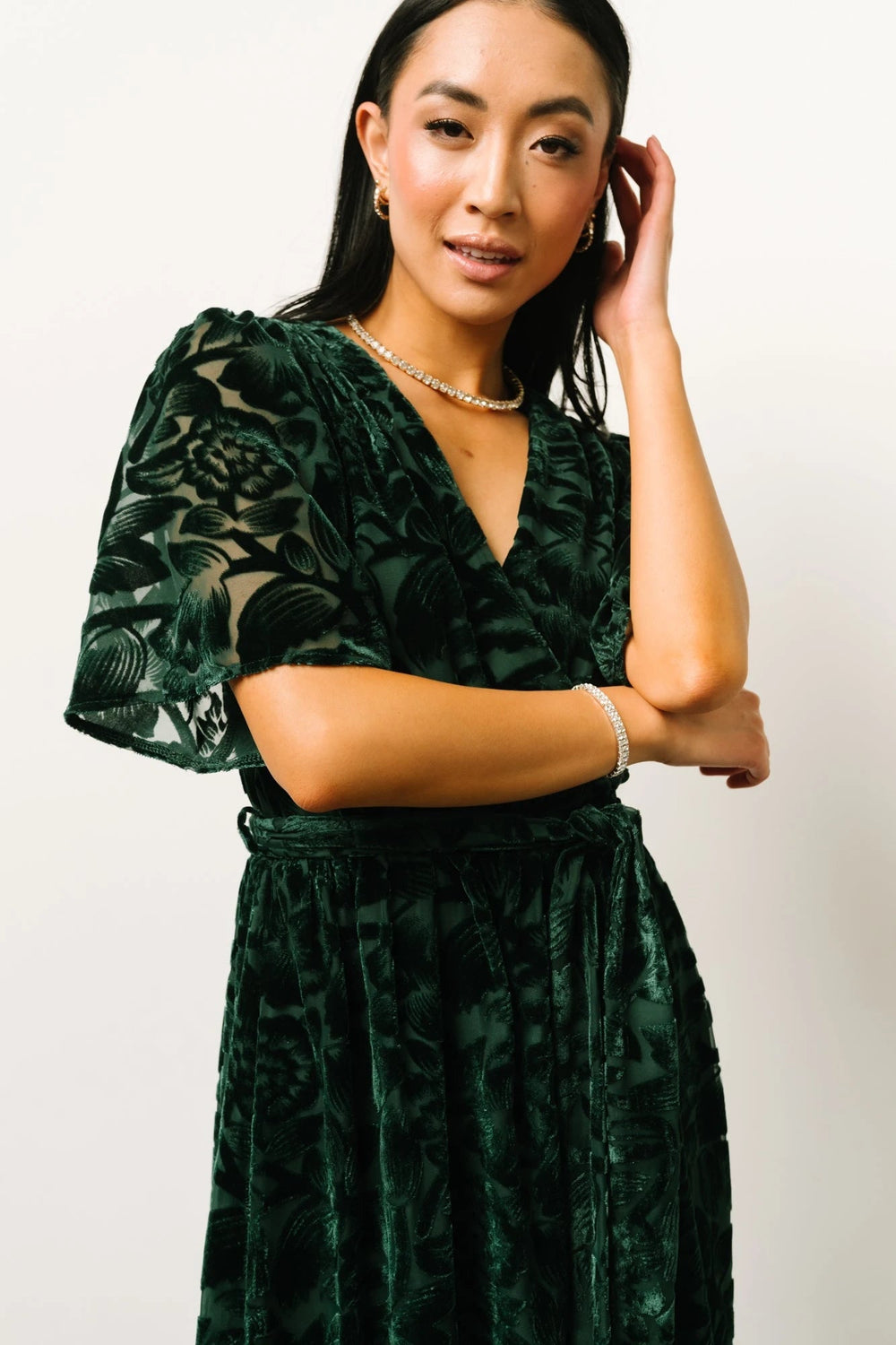 Uma Velvet Maxi Dress | Baltic Born Dark Green