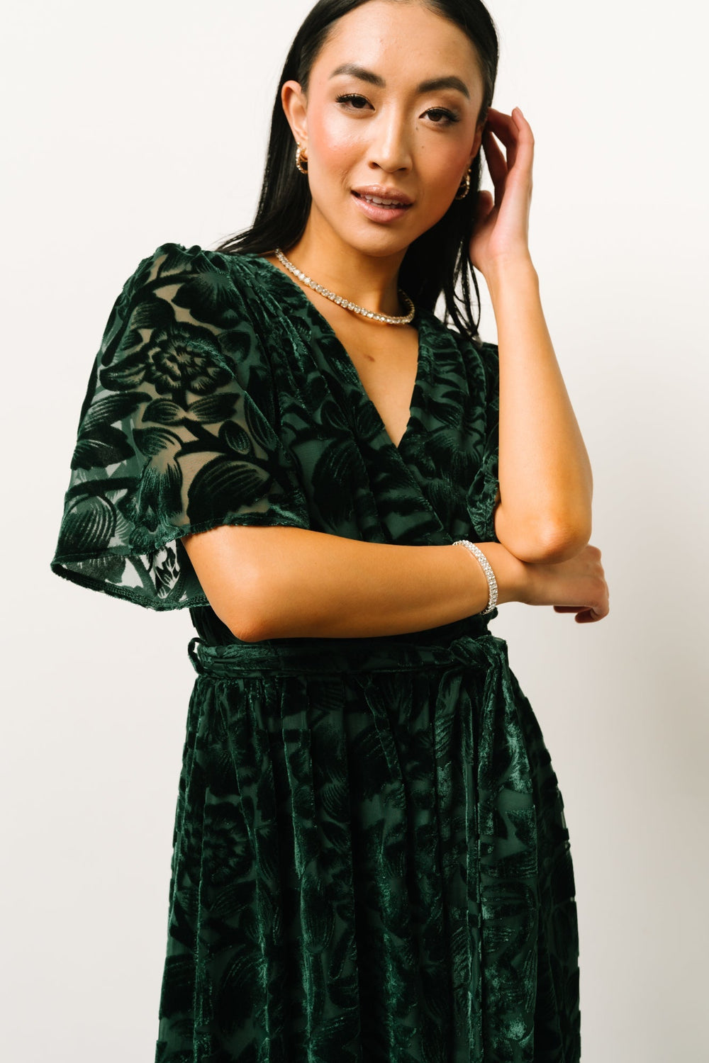 Uma Velvet Maxi Dress | Baltic Born Dark Green