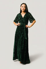 Uma Velvet Maxi Dress | Baltic Born Dark Green