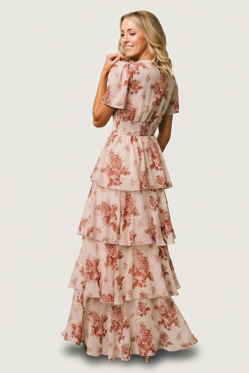 Montaigne Ruffle Maxi Dress | Baltic Born Rose Floral