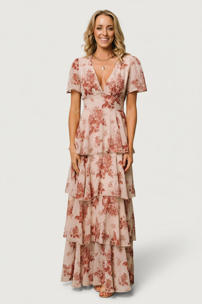 Montaigne Ruffle Maxi Dress | Baltic Born Rose Floral