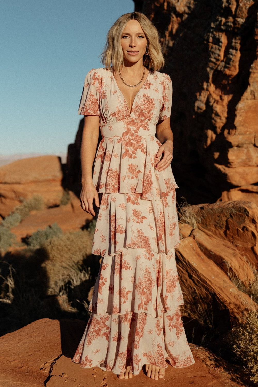Montaigne Ruffle Maxi Dress | Baltic Born Rose Floral