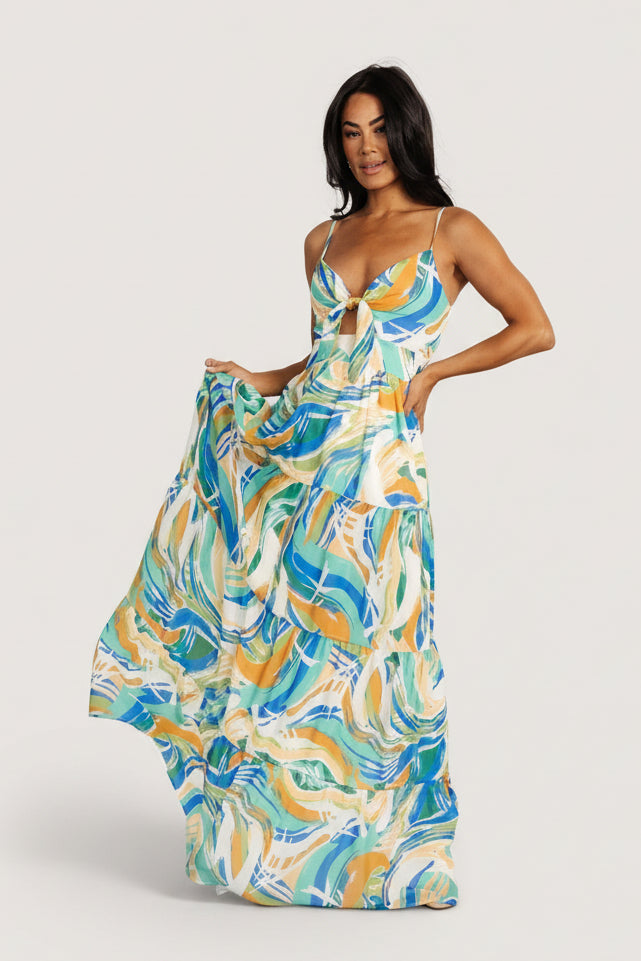 Alexis Maxi Dress | Baltic Born Blue Multi Print