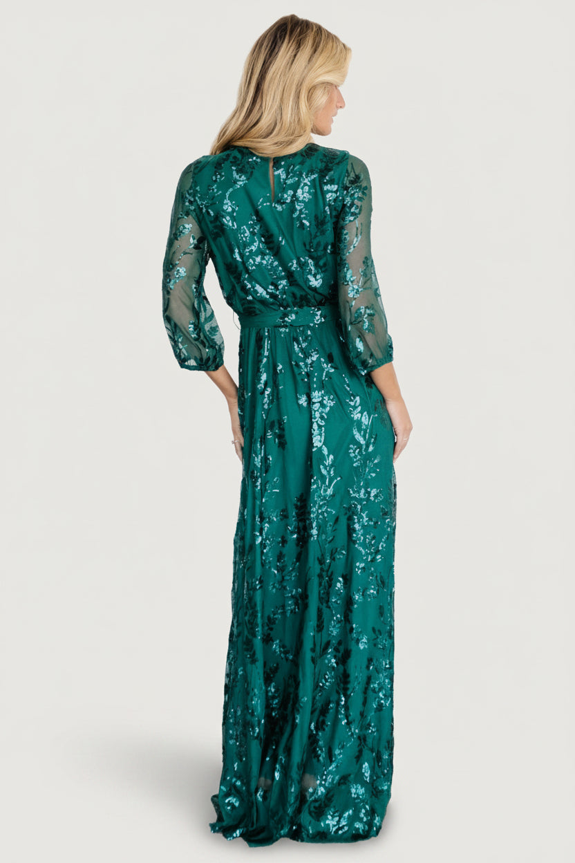 Destiny Sequin Maxi Dress | Baltic Born Emerald