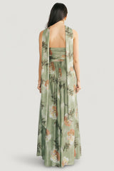 Elias Strapless Maxi Dress | Baltic Born Dark Sage Floral