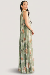 Elias Strapless Maxi Dress | Baltic Born Dark Sage Floral