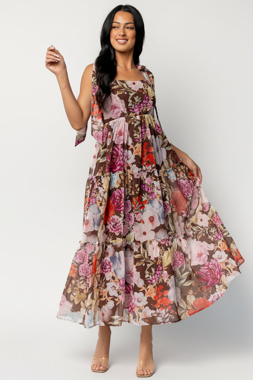 Anita Maxi Dress | Baltic Born Brown Multi Floral