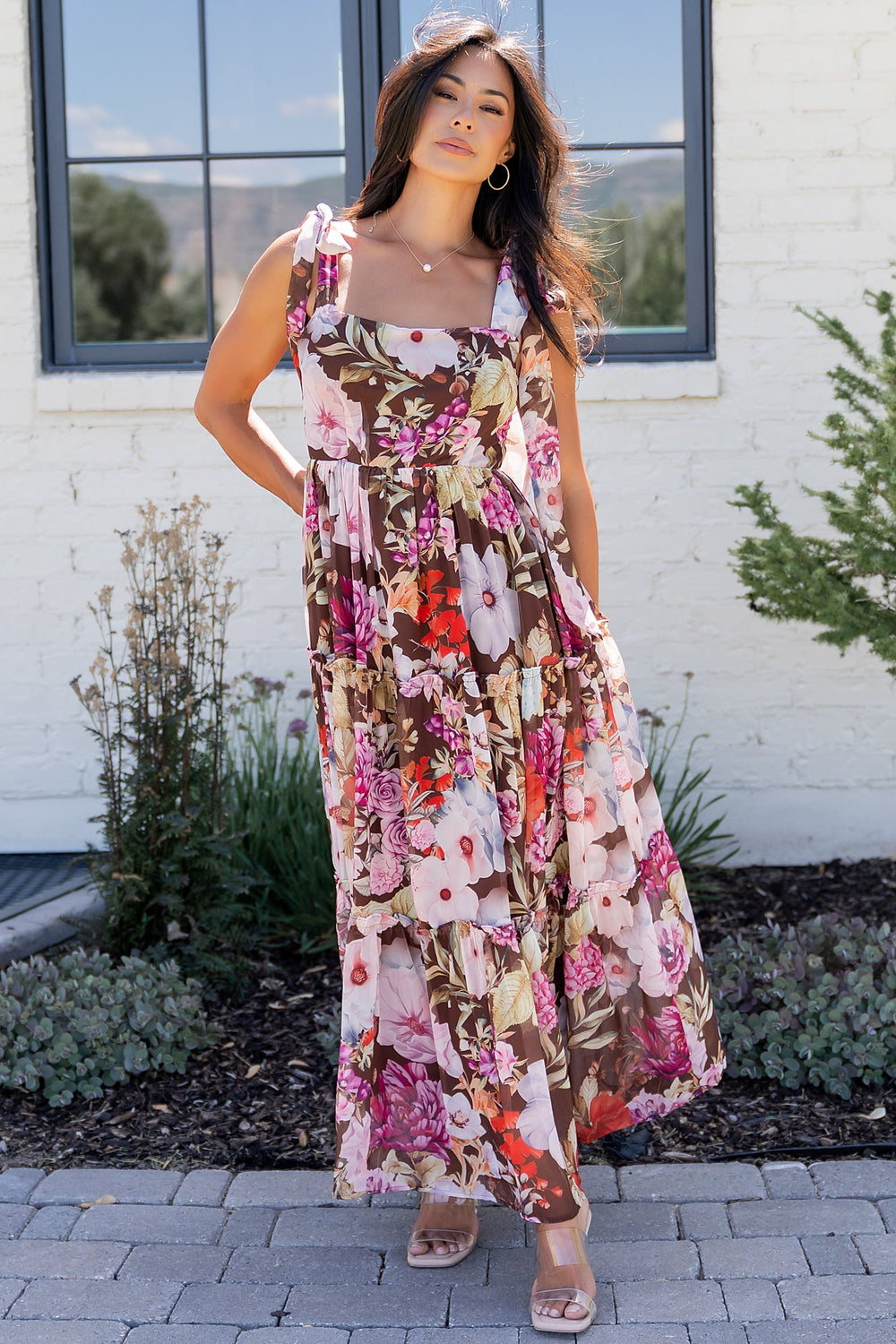 Anita Maxi Dress | Baltic Born Brown Multi Floral