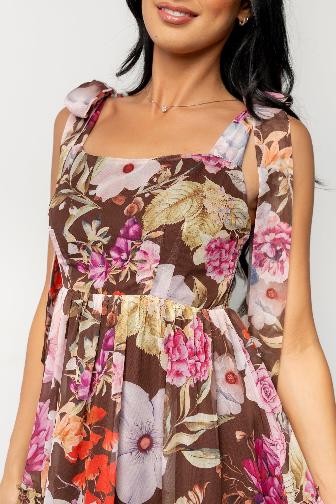 Anita Maxi Dress | Baltic Born Brown Multi Floral