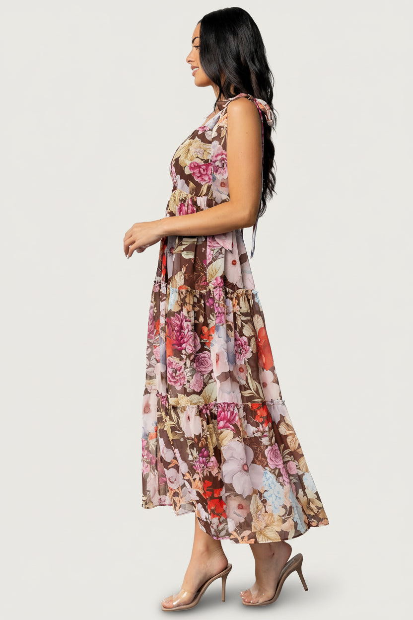 Anita Maxi Dress | Baltic Born Brown Multi Floral