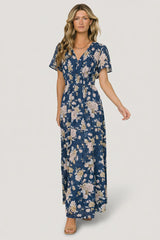 Birdie Maxi Dress | Baltic Born Blue + Blush Floral