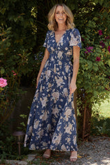 Birdie Maxi Dress | Baltic Born Blue + Blush Floral