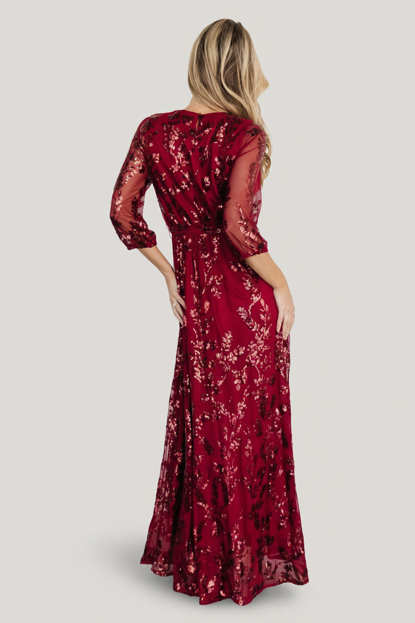 Destiny Sequin Maxi Dress | Baltic Born Wine