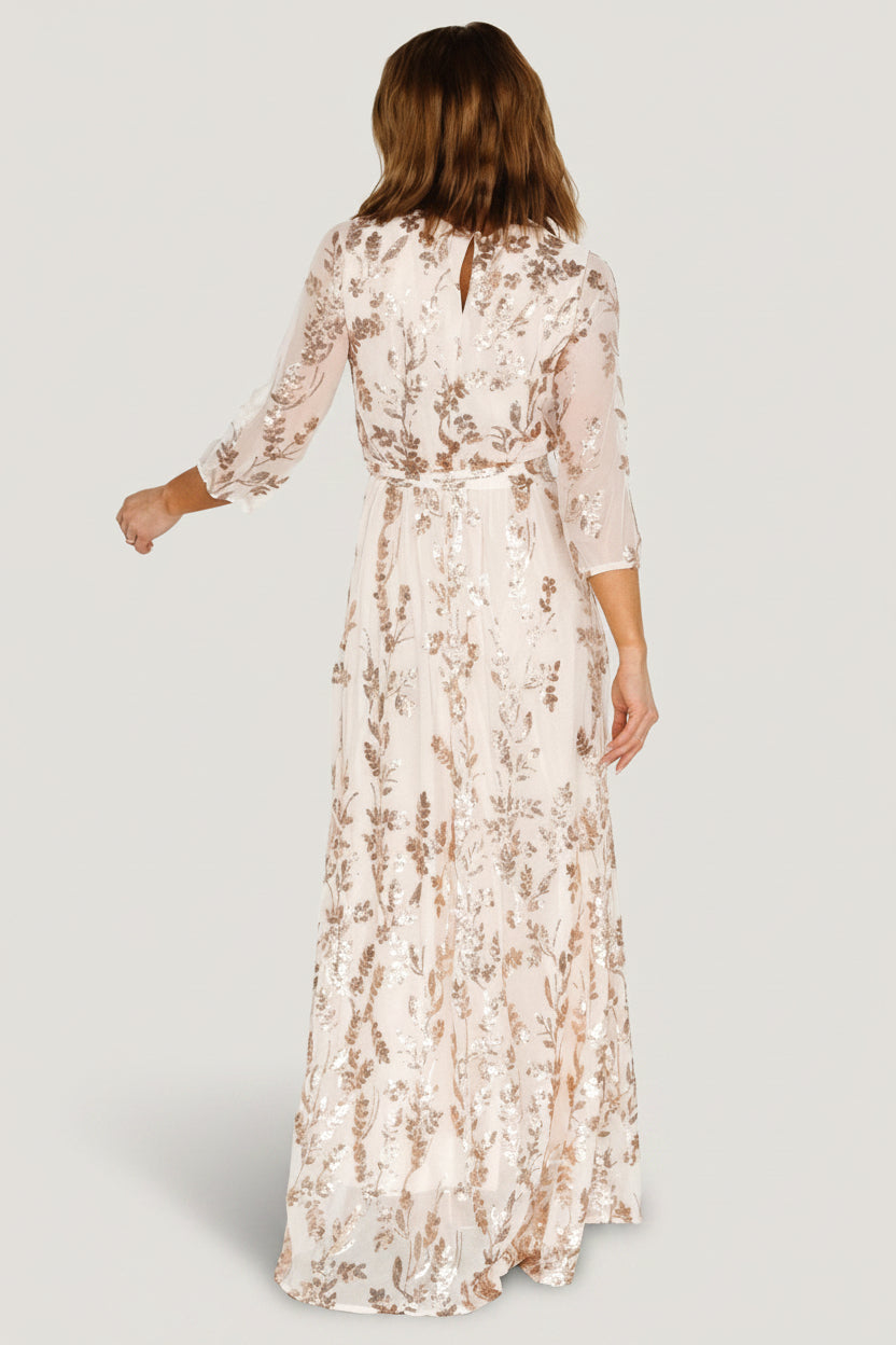 Destiny Sequin Maxi Dress | Baltic Born Rose Gold