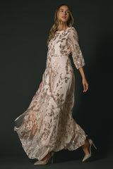 Destiny Sequin Maxi Dress | Baltic Born Rose Gold