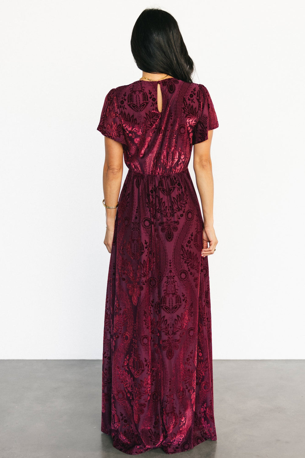 Kimberly Velvet Maxi Dress | Baltic Born Wine