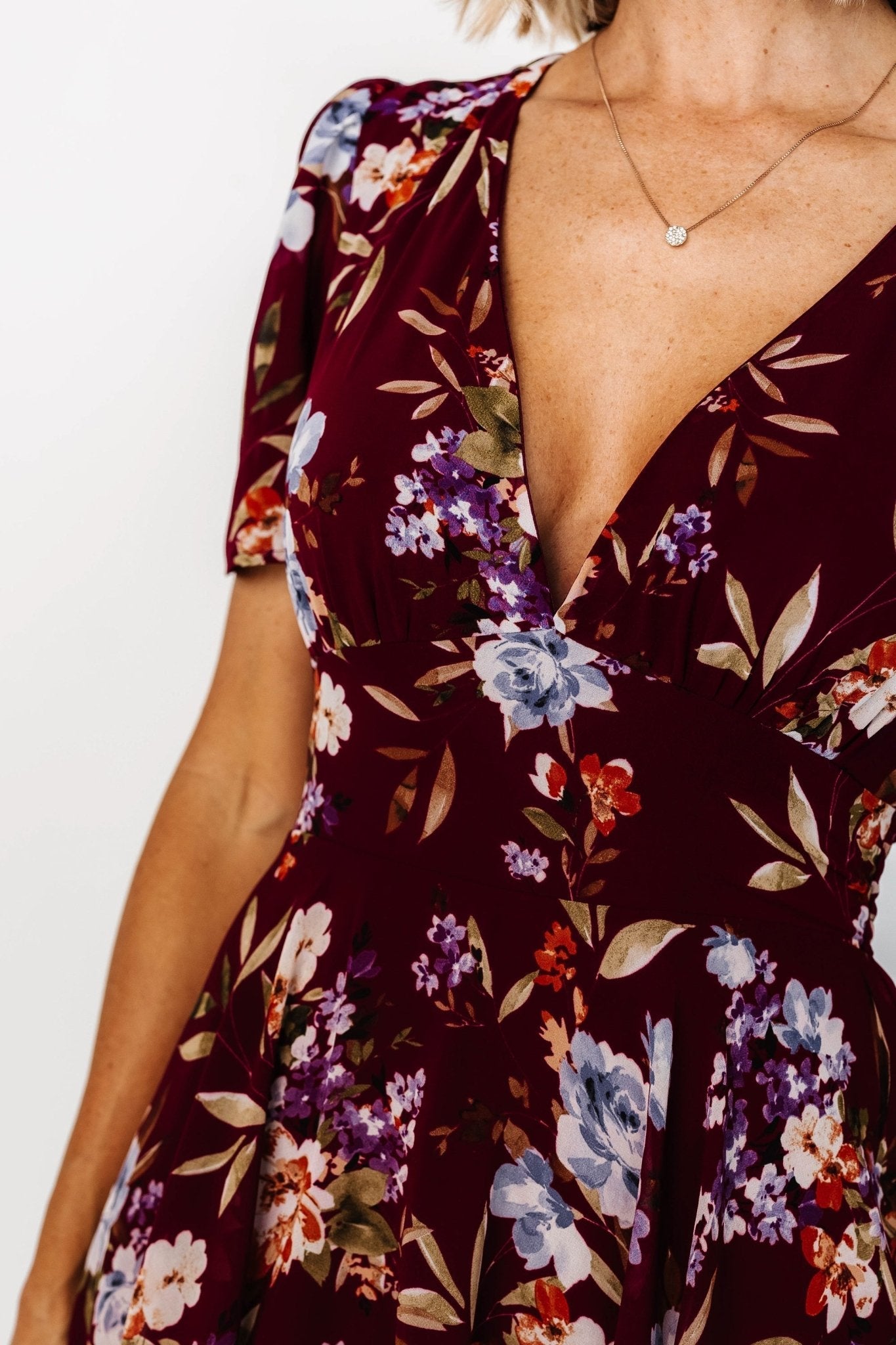 Montaigne Ruffle Maxi Dress | Baltic Born Mulberry Floral