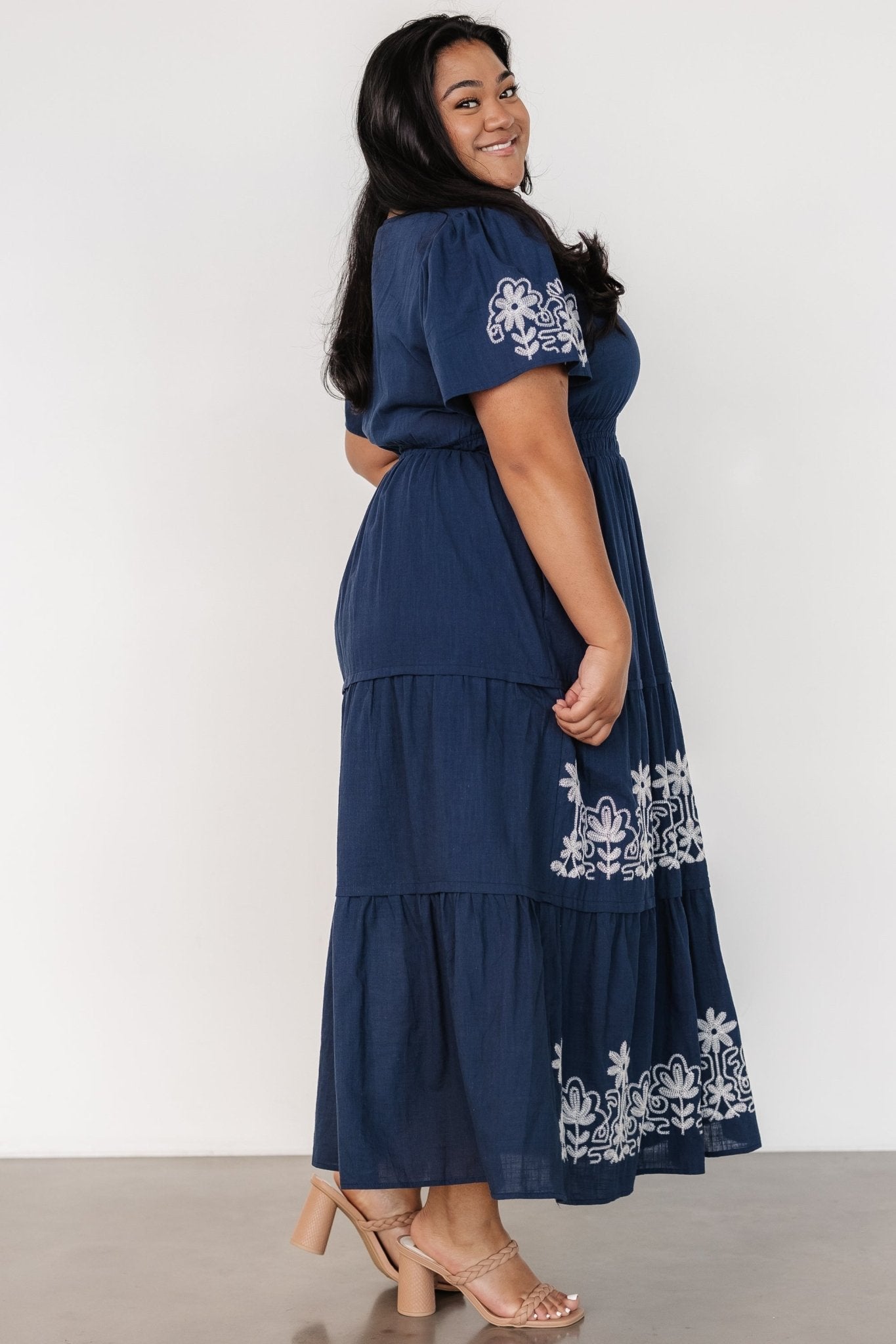 Kennedy Embroidered Maxi Dress | Baltic Born Blue