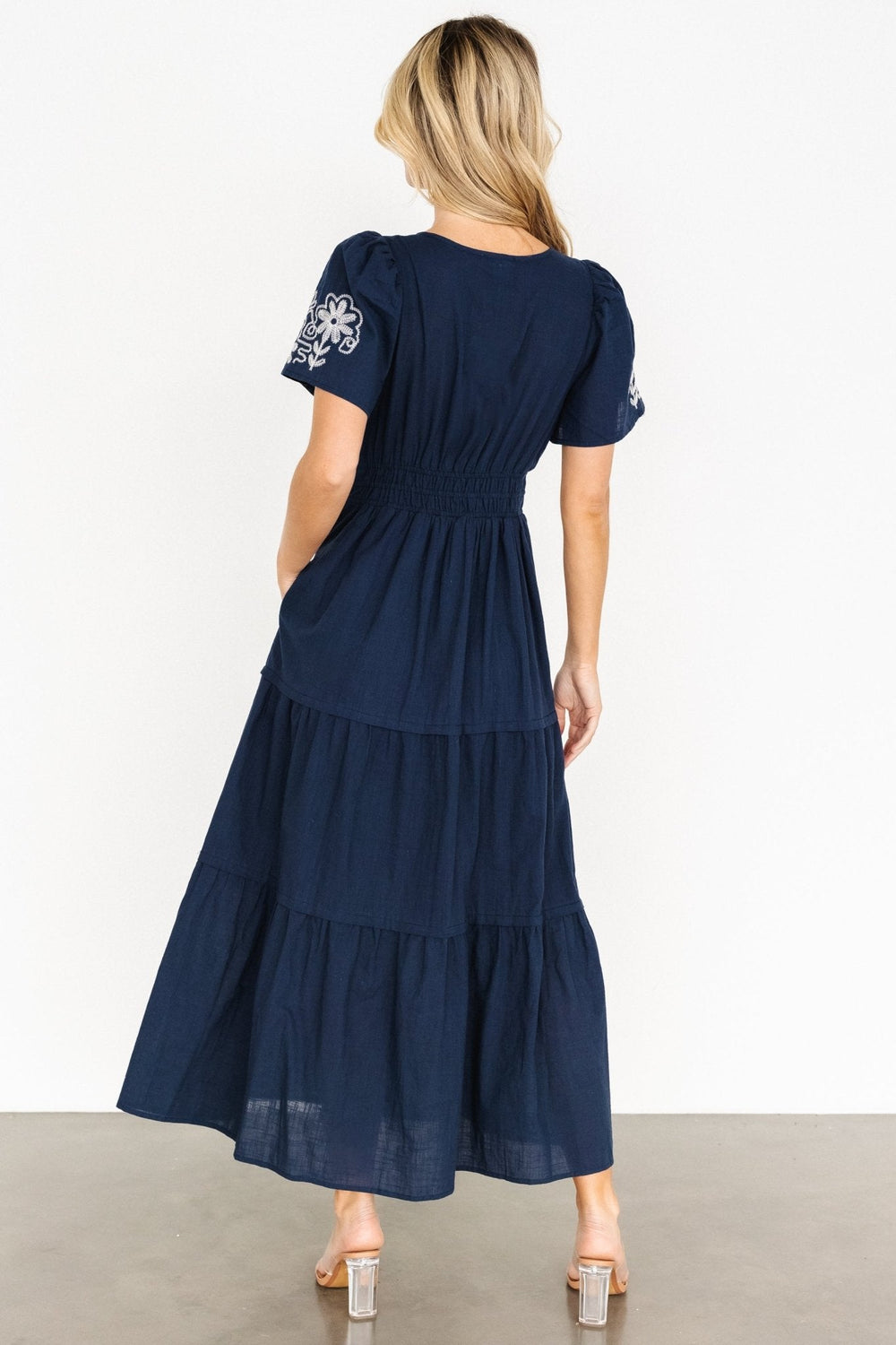 Kennedy Embroidered Maxi Dress | Baltic Born Blue