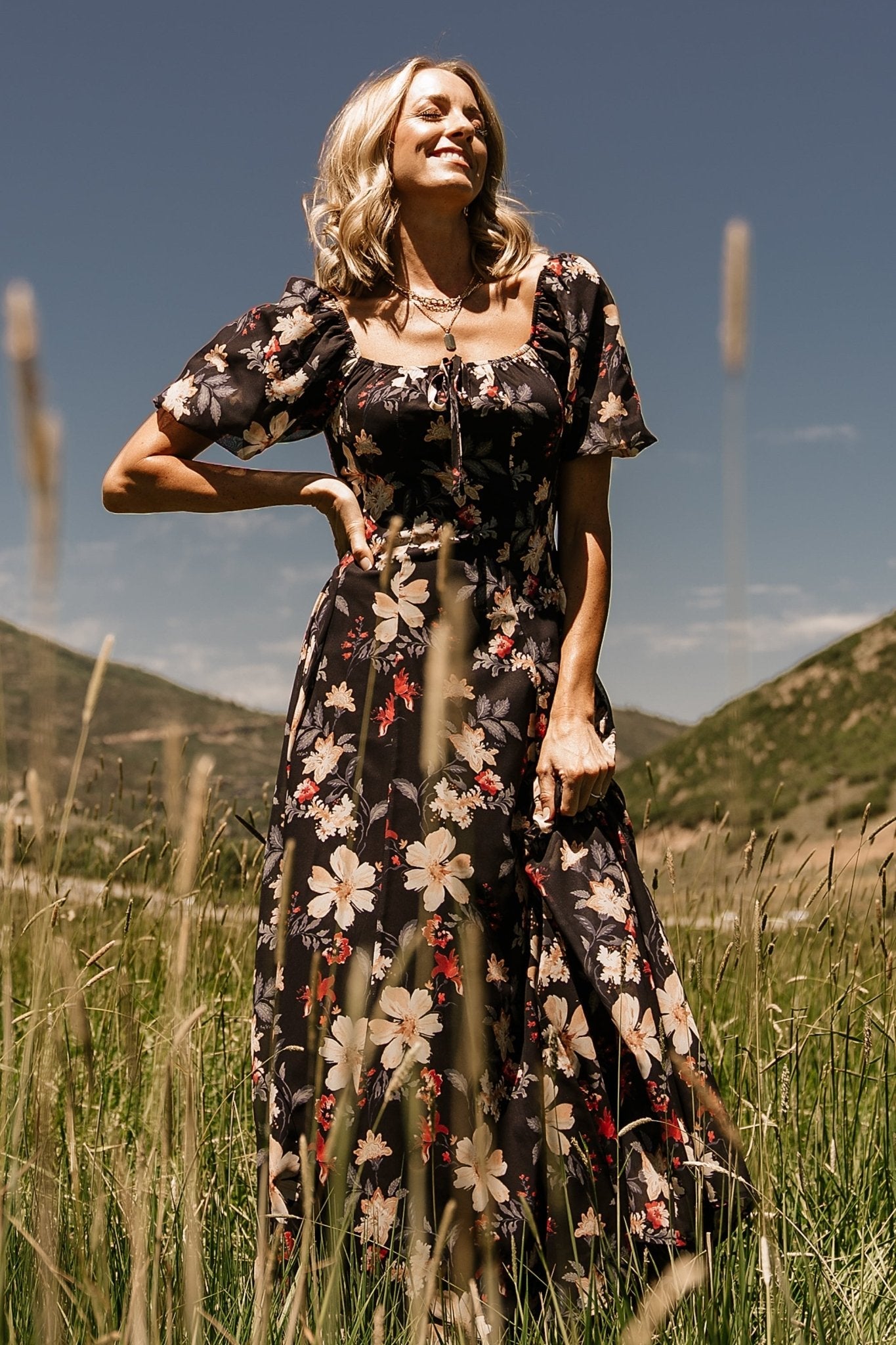 Raelynn Maxi Dress | Baltic Born Black Floral