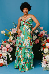 Dolores Ruffle Maxi Dress | Baltic Born Green Multi