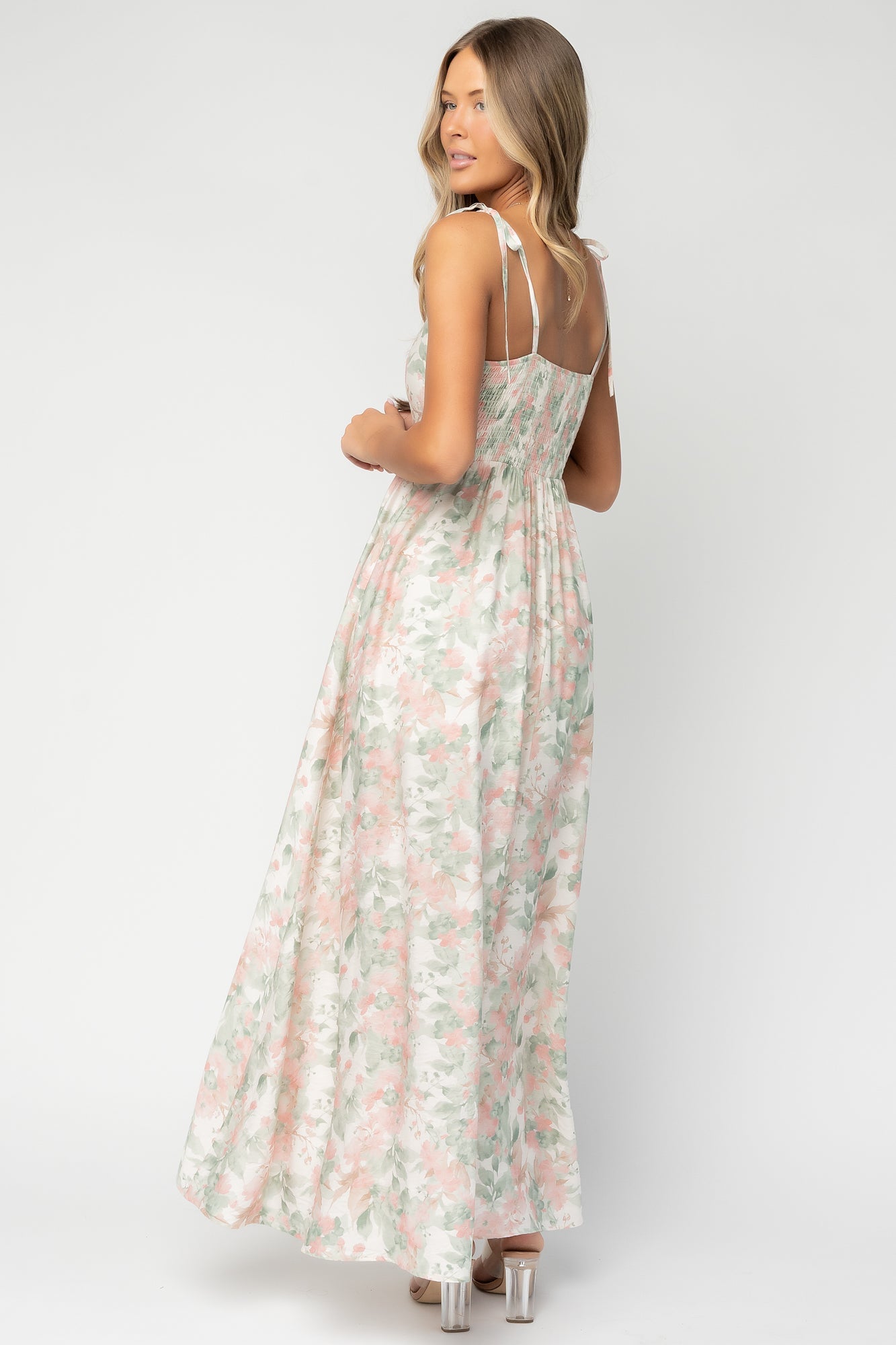 Elton Maxi Dress | Baltic Born Sage + Blush Floral