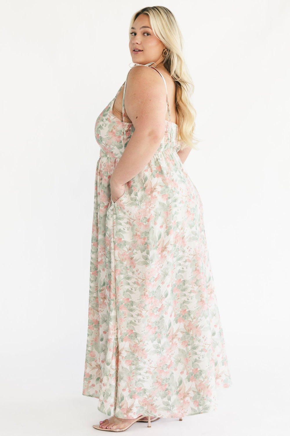 Elton Maxi Dress | Baltic Born Sage + Blush Floral