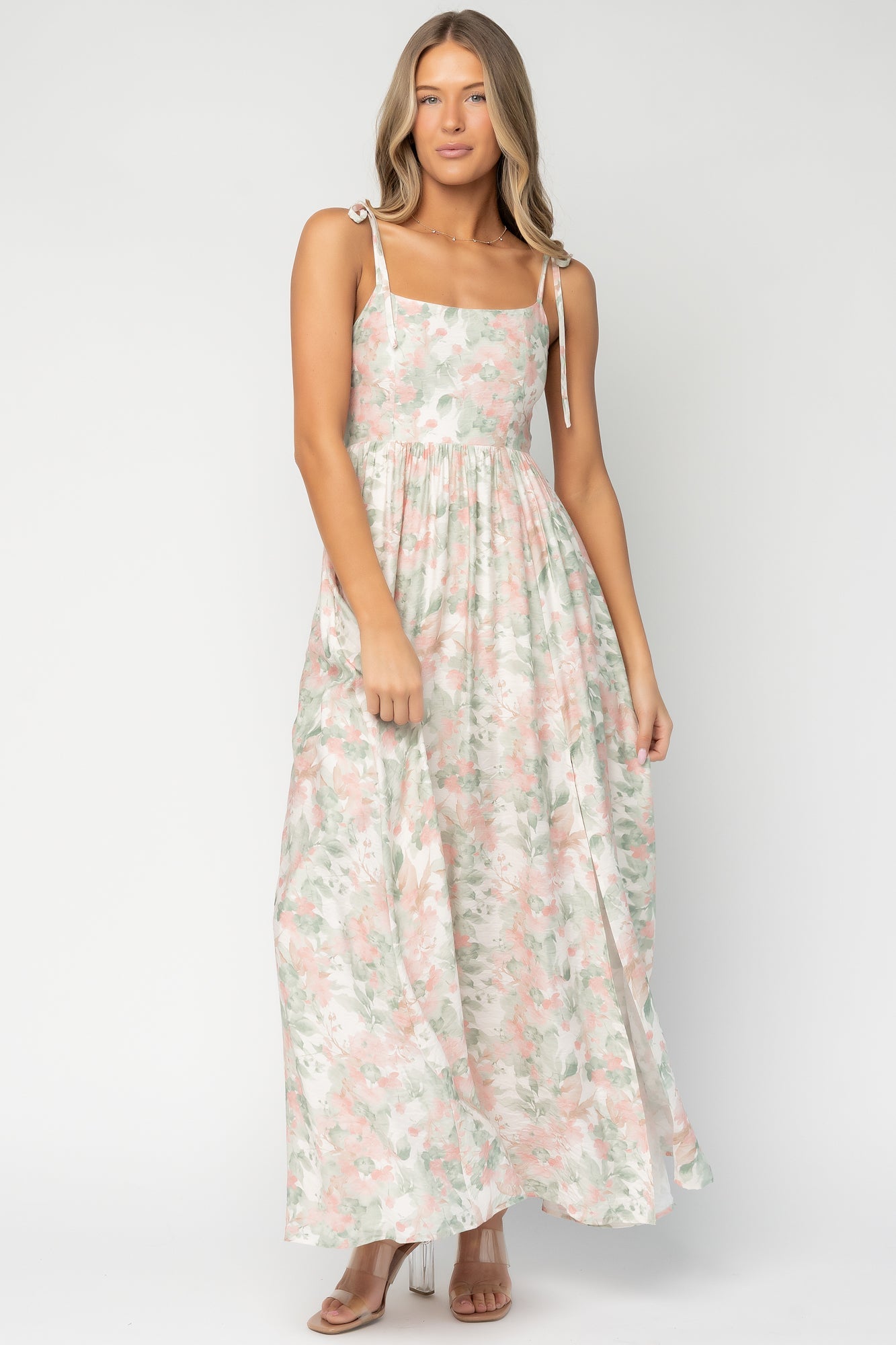 Elton Maxi Dress | Baltic Born Sage + Blush Floral