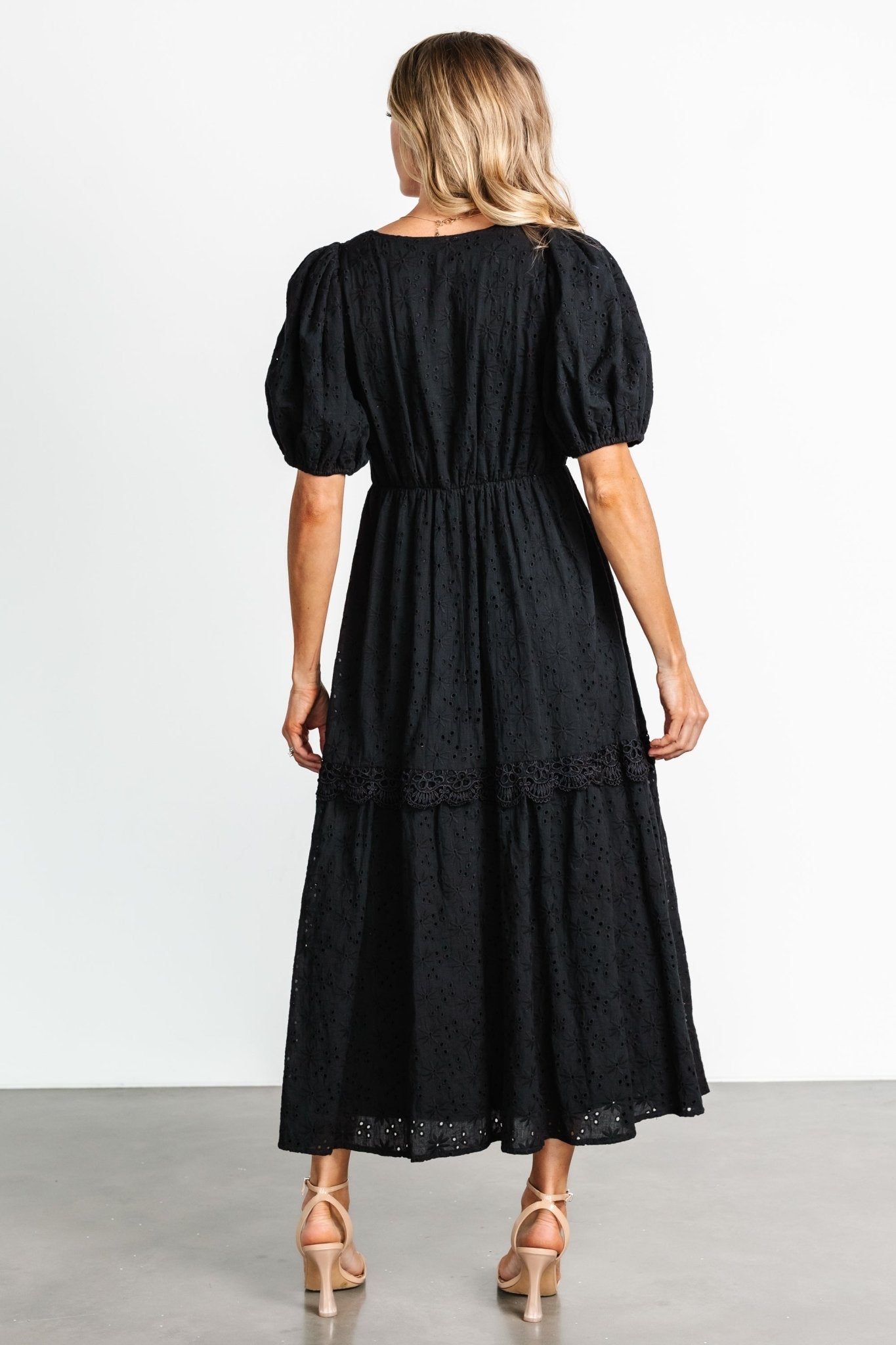 Jackie Eyelet Maxi Dress | Baltic Born Black