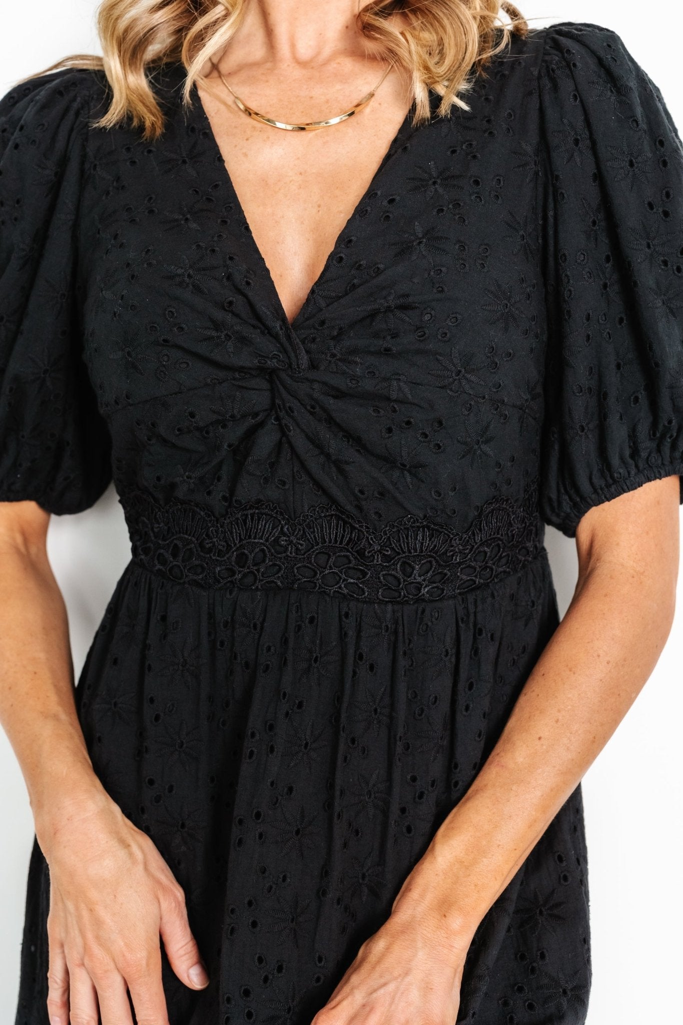 Jackie Eyelet Maxi Dress | Baltic Born Black
