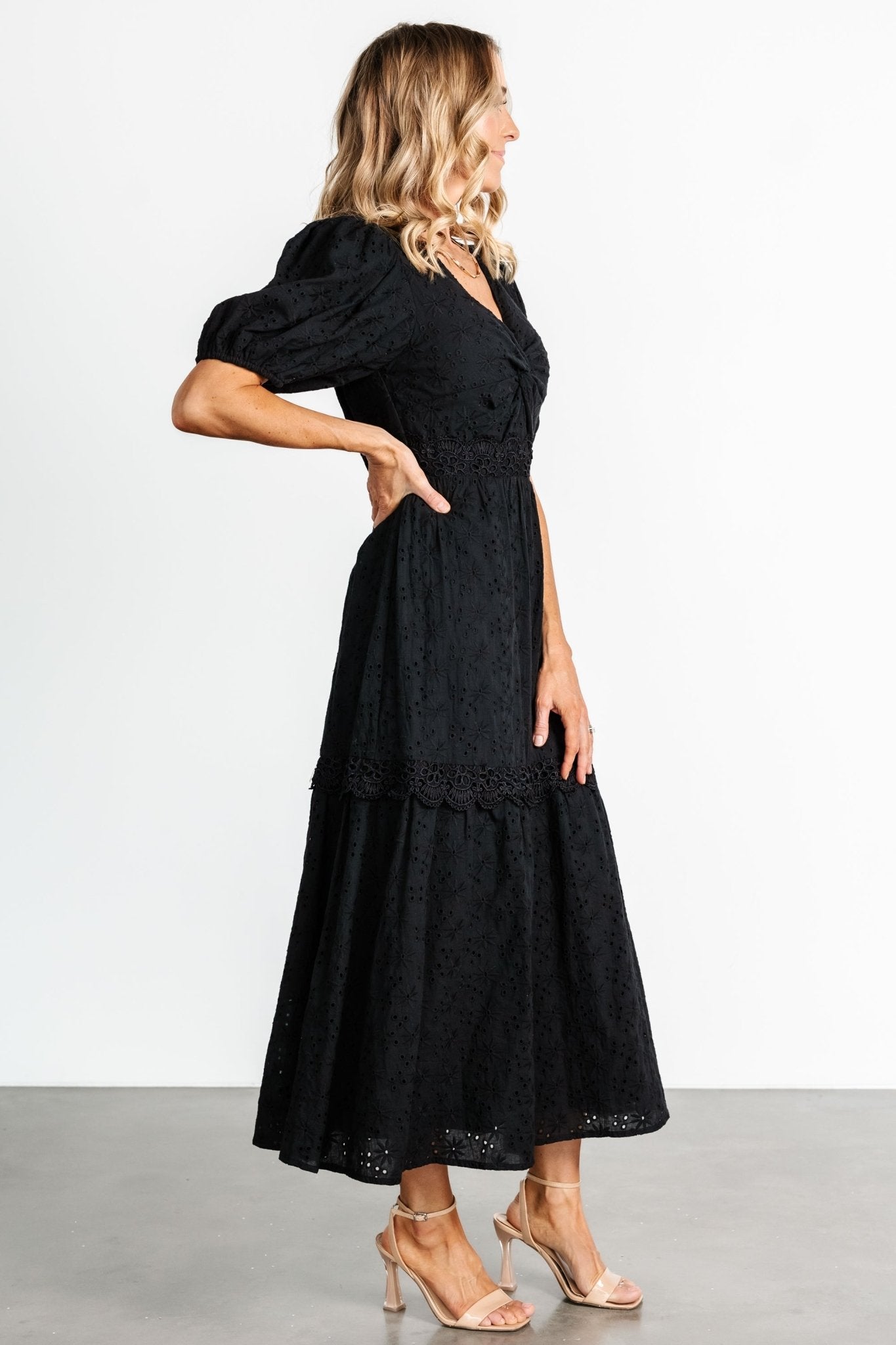 Jackie Eyelet Maxi Dress | Baltic Born Black