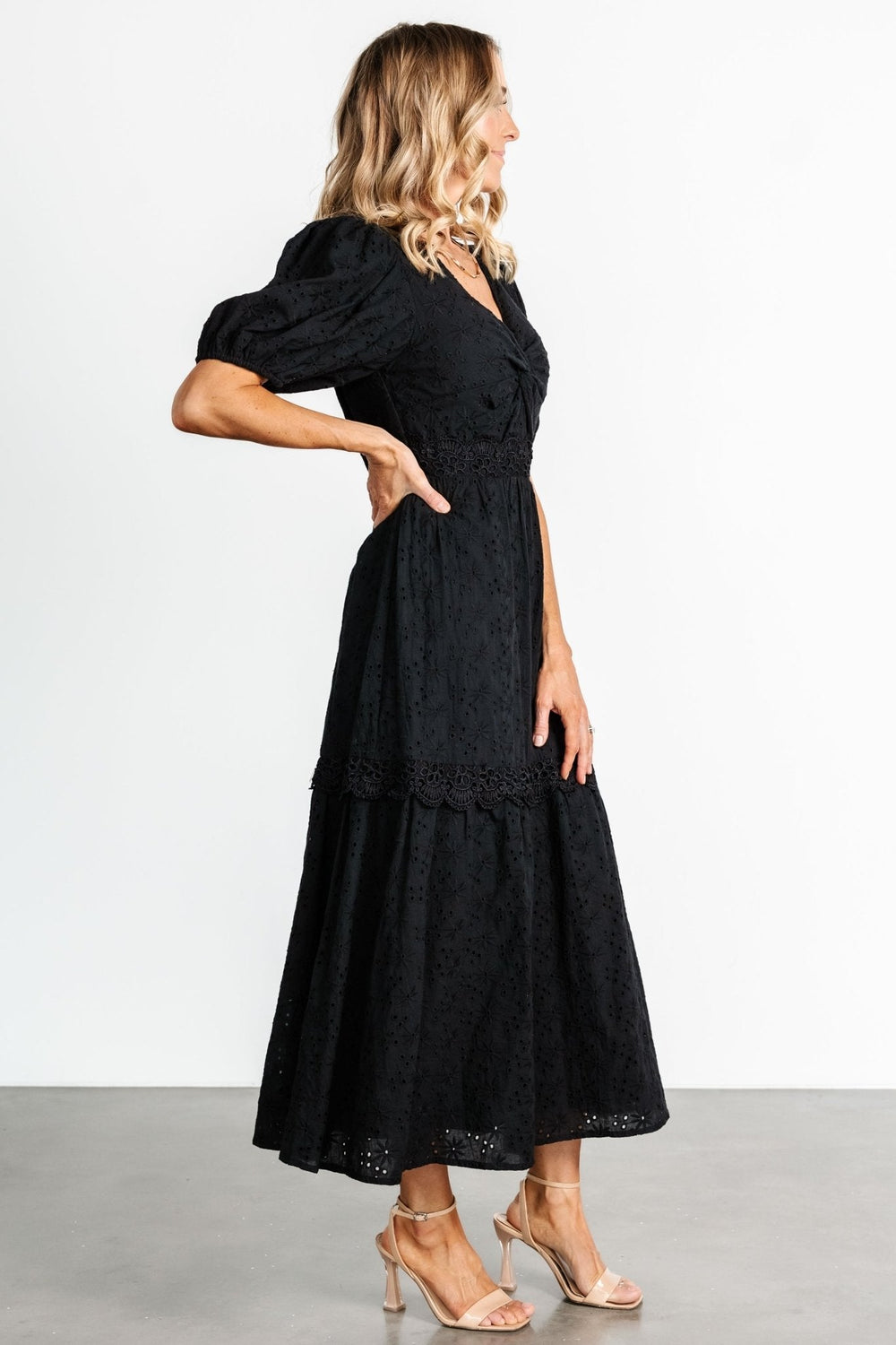 Jackie Eyelet Maxi Dress | Baltic Born Black